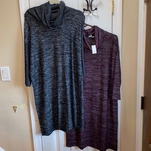 2 GAP cowl neck knit dresses size Medium